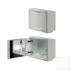 Inda MY Secret A80760WM inbouwnis met bekerhouder, zeepdispenser en spiegel 350x260mm mat wit