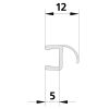 Kermi 6031698 glass seal door section vertical 200cm