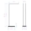 Decor Walther 0504800 Straight 2 handdoekhouder standaard chroom