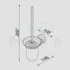 Geesa Luna 5510 toilet brush holder wall (white brush head) chrome