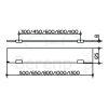 Keuco Moll 12710015500 glass shelf 500mm chrome