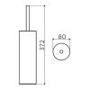 Clou Shokker SJ092600120 toilet brush holder standing matt white