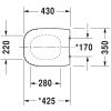 Duravit D-Code kompakt 0067390099 WC-Sitze mit Deckel weiß