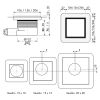 Easy Drain Aqua Plus Quattro Tile AQUA+20X20MSI6T shower drain 20x20cm side spout