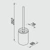 Geesa AIM 91841102 toilet brush holder (black brush head) chrome