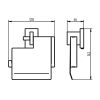 Haceka Edge 1208801 toilet roll holder with flap graphite