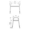 Handicare (Linido) 200600112 Duschhocker Aluminium weiß