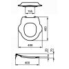Ideal Standard Contour 21 Schools S454279 toiletzitting zonder deksel geel