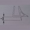 Provex 1200SA00F afwateringsstrip 90cm, 4mm hoog, transparant, voor glasdikte 6mm *niet meer leverbaar*