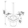 Geesa Frame 918811-02-06 toiletborstel met houder (zwarte borstelkop) chroom/ zwart