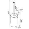 Geesa Opal Black 917211-06 toilet brush with holder black