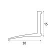 HSK Kienle E100075 L-afdichtingsprofiel, 200cm