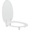 Pressalit Dania R43000 toiletzitting 50mm verhoogd met deksel met spatscherm wit