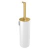 Pressalit Style PR70810 toilet brush holder brushed brass/ white