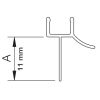 Provex 1236SA00F afwateringsstrip 120cm, 11mm hoog, transparant, voor glasdikte 6mm