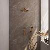 Brauer Carving 5-GG-106 thermostatic concealed rain shower SET 10 gold brushed PVD