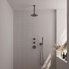Brauer Edition 5-GM-025 thermostatische inbouw regendouche SET 05 gunmetal geborsteld PVD