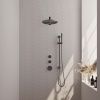 Brauer Edition 5-GM-034 thermostatische inbouw regendouche SET 14 gunmetal geborsteld PVD