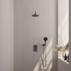 Brauer Edition 5-GM-056 thermostatische inbouw regendouche 3-weg omstelling SET 33 gunmetal geborsteld PVD