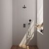 Brauer Carving 5-GM-127 thermostatic concealed rain shower 3-way diverter SET 31 gunmetal brushed PVD