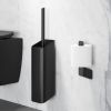 Geesa Shift Black 919911-06-06 toiletborstel met houder muurbevestiging mat zwart