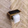 Brauer 5-GG-223 toilet roll holder with shelf gold brushed pvd