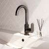 Brauer Edition 5-GM-003-R1 high surface-mounted basin mixer with swivel round spout model C gunmetal brushed PVD