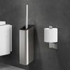 Geesa Shift Brushed Stainless Steel 919911-05-06 toilet brush with holder wall mount stainless steel brushed
