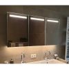 Hipp Design SPK 52160 Luxus Spiegelschränke mit horizontalen LED-Streifen und indirekten LED unter 160x70x14cm