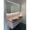 Hipp Design SPV 11060 mirror with LED strip above 45gr. and indirect lighting below 160x70x3cm