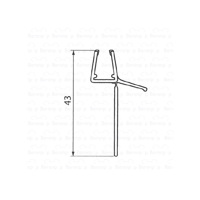 Artweger Highline+ 4PZ211 drip strip set 5 horizontal