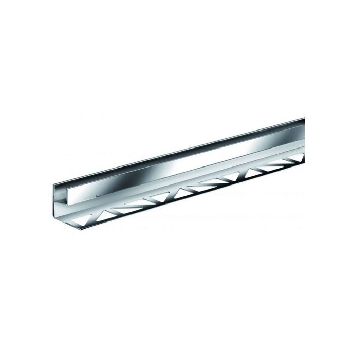 Blanke Aqua Glass 2042840210 glass profile 2100x25x12mm Stainless steel chrome-plated