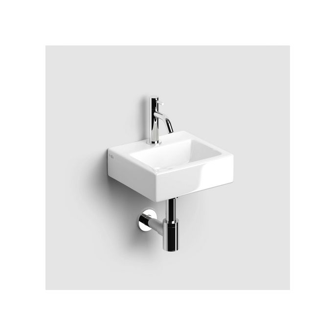 Clou InBe IB0303099 InBe hand basin set 1, with hand basin, cold water tap, drain and trap, white ceramics and chrome