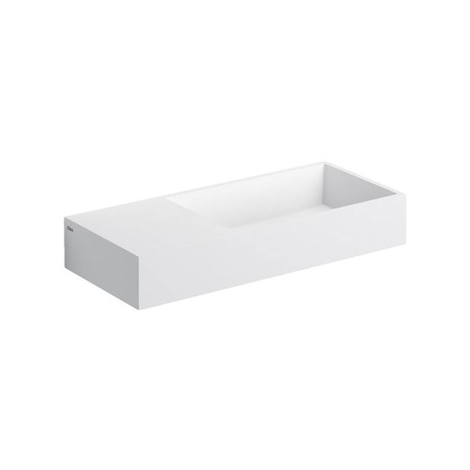 Clou Wash Me CL0213134 washbasin with tap bench left 75x32cm aluite white