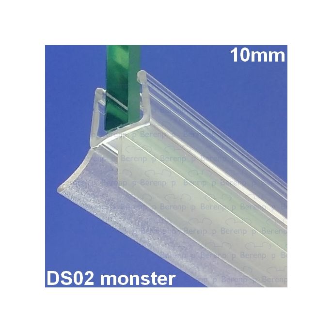 Exa-Lent Universal-Musterduschgummi Typ DS02 - 2cm Länge und geeignet für Glasstärke 10mm - 2 Laschen