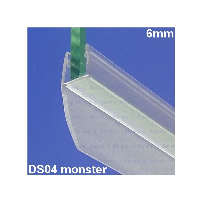 Exa-Lent Universal monsterstukje doucherubber type DS04 - 2cm lengte en geschikt voor glasdikte 6mm - 1 flap