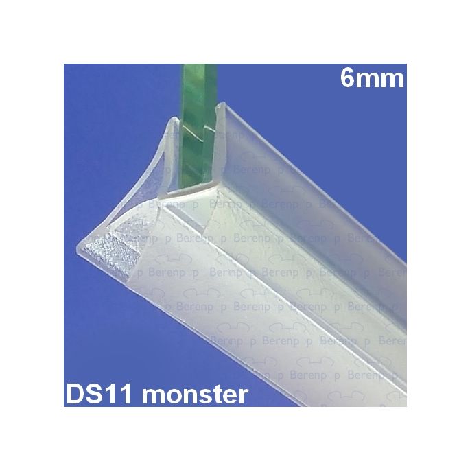 San4U ProfileDay monsterstukje doucherubber type DS11 - 2cm lengte en geschikt voor glasdikte 6mm - 3 flapjes
