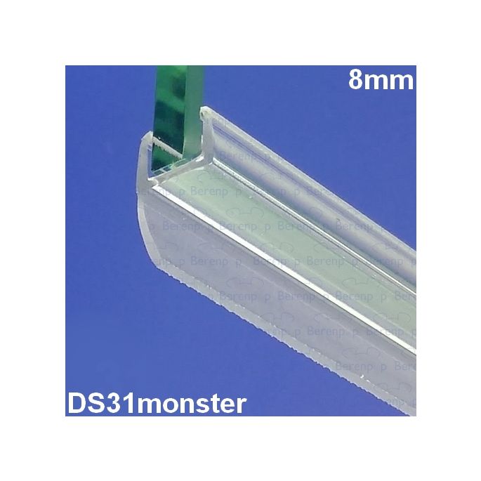 Exa-Lent Universelles Musterstück aus Duschgummi Typ DS31 - 2cm Länge und geeignet für Glasstärke 8mm - 1 Lasche (von 11mm)