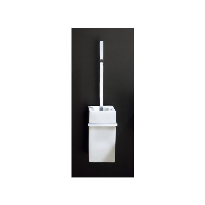Decor Walther 0840800 DW 6203 toiletborstelgarnituur wand porselein wit/ chroom