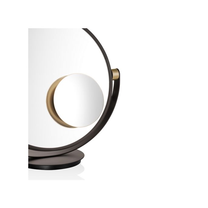 Decor Walther 0123082 Vanity Aufsatzspiegel für Vanity Tischspiegel Vergrößerung 5x gold matt