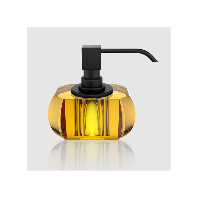 Decor Walther Kristall 0933581 KR SSP zeepdispenser Crystal amber glas - mat zwart