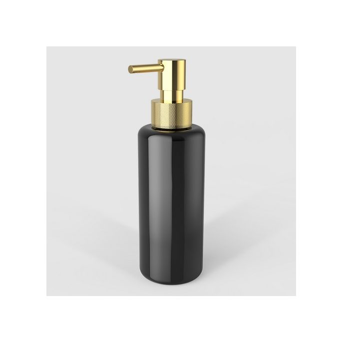 Decor Walther Porter 0863120 TT PORTER zeepdispenser zwart glas goud