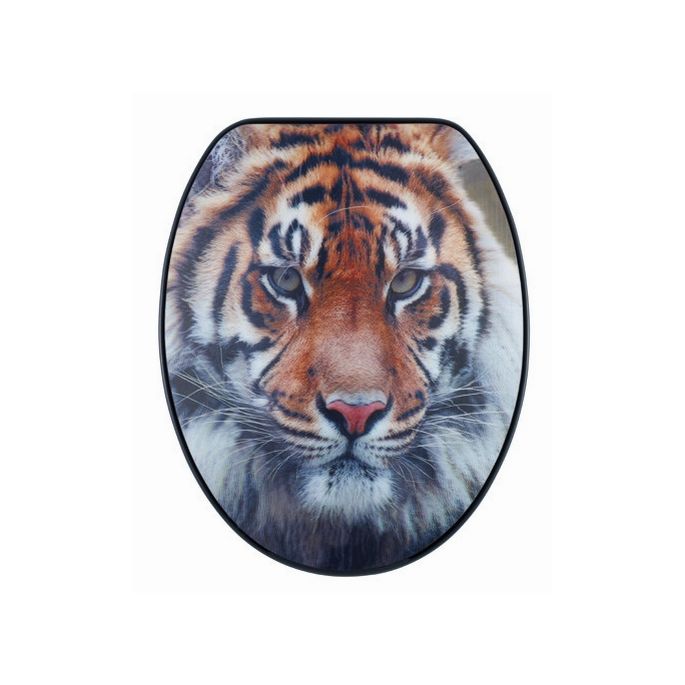 Diaqua Paris 3D 31171010 toiletzitting met deksel 3D motief Tiger