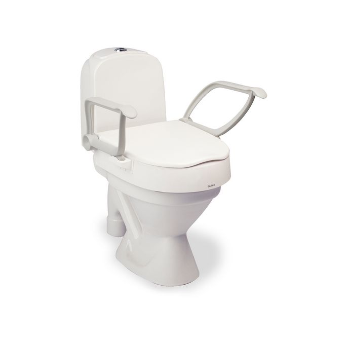 Etac Cloo 80301214 WC-Sitz mit Deckel und Armlehnen erhöhen 6 und 10 cm weiß