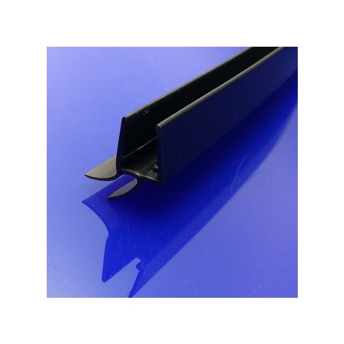 Exa-Lent Universal DS691006 quarter round matt black shower profile 2 flaps 100cm - 6mm