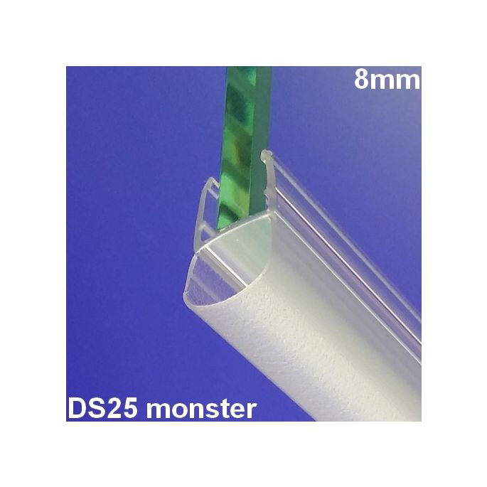 Exa-Lent Universal monsterstukje doucherubber type DS25 - 2cm lengte en geschikt voor glasdikte 8mm - 1 balgje van 8mm (bolletje)