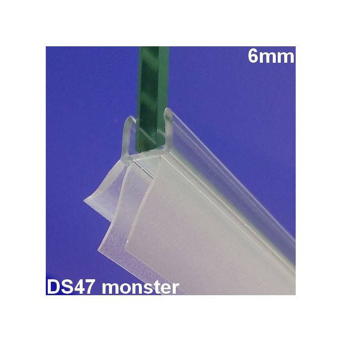 Exa-Lent Universal monsterstukje doucherubber type DS47 - 2cm lengte en geschikt voor glasdikte 6mm - 3 flapjes