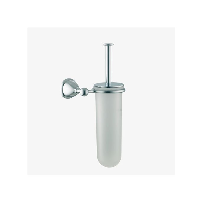 Fima Carlo Frattini Style F60461BR toiletborstelgarnituur wit gesatineerd glas/ brons