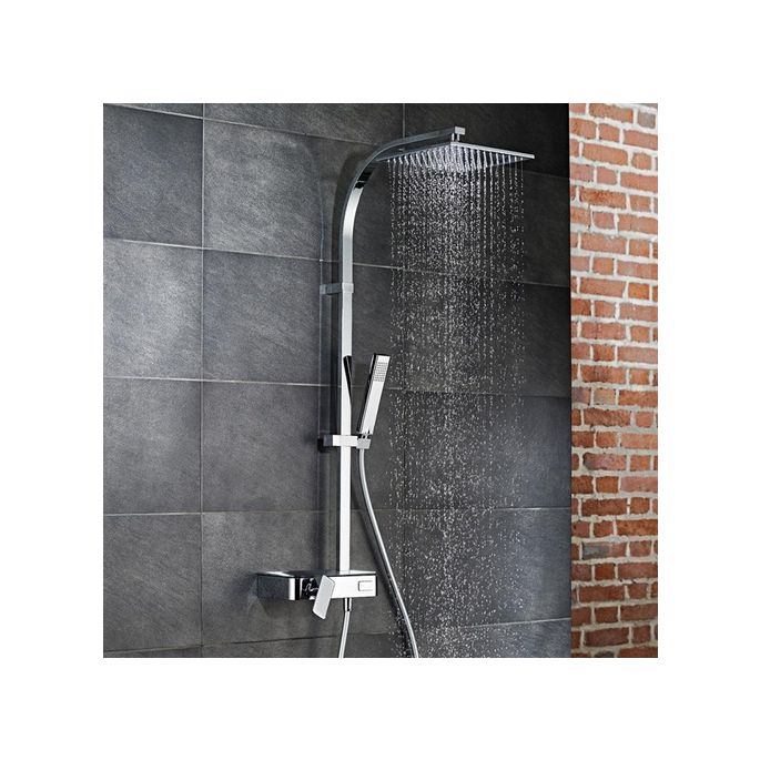 HSK AquaSwitch RS 500 Mix rectangular 1001840 showerset with mixer tap chrome