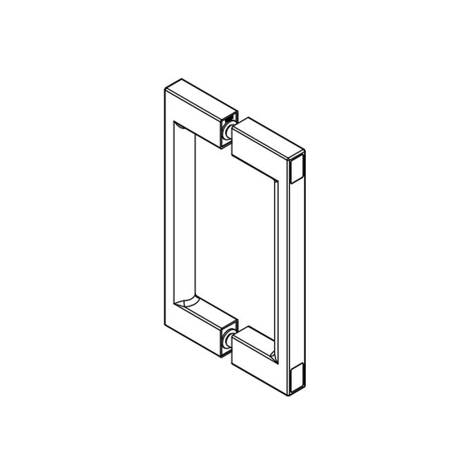 HSK E100140-59-68 beugelgreep hoekig mat zwart